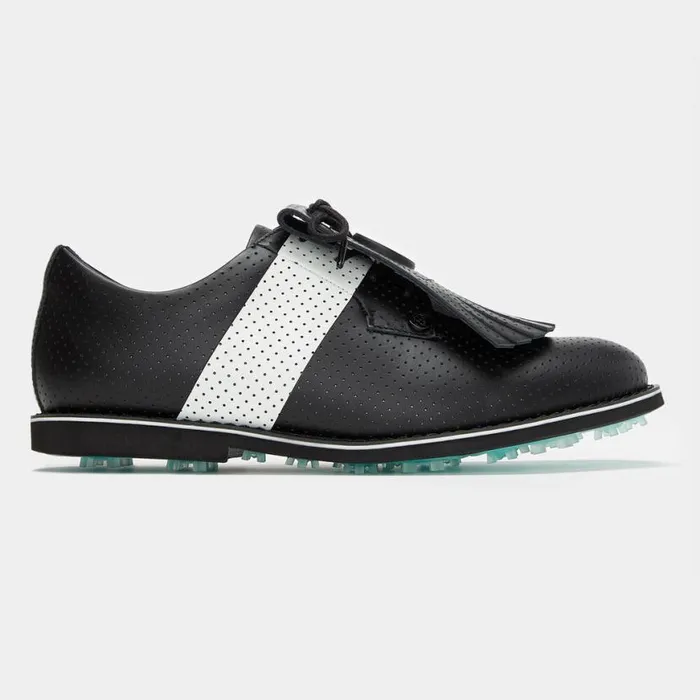 Golf Shoes Women GFORE GALLIVANTER PERFORATED LEATHER KILTIE GOLF SHOE Onyx