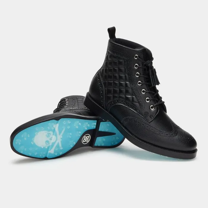 Golf Shoes Women GFORE GALLIVANTER QUILTED PEBBLE LEATHER LUXE SOLE GOLF BOOT Onyx Golf Shoes Women GFORE GALLIVANTER QUILTED PEBBLE LEATHER LUXE SOLE GOLF BOOT Onyx