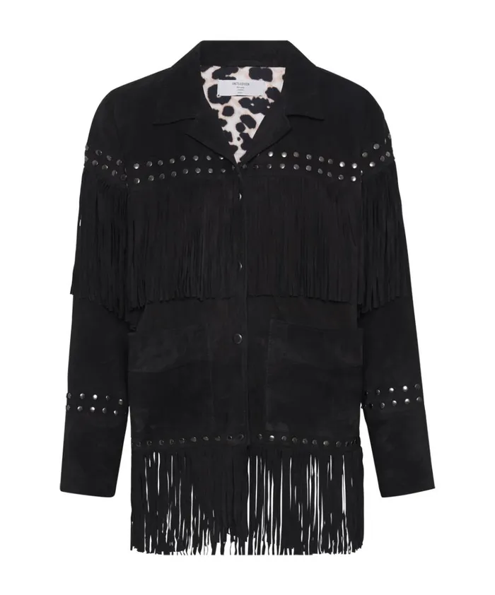 GOTHIC RODEO FRINGED SUEDE STUDDED JACKET Women One Teaspoon Jackets GOTHIC RODEO FRINGED SUEDE STUDDED JACKET Women One Teaspoon Jackets