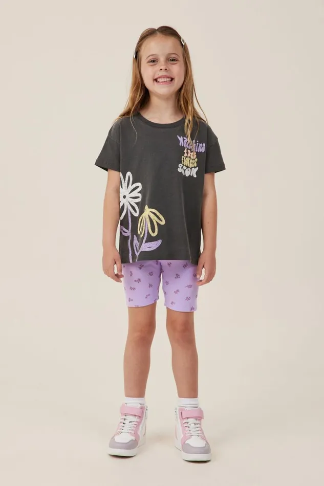 Hailey Bike Short Lilac Dropbetsy Ditsy Girls Cotton On Shorts Skirts and Playsuits Hailey Bike Short Lilac Dropbetsy Ditsy Girls Cotton On Shorts Skirts and Playsuits