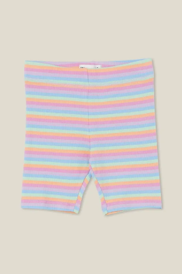 Hailey Bike Short Rainbow Stripe Girls Cotton On Shorts Skirts and Playsuits