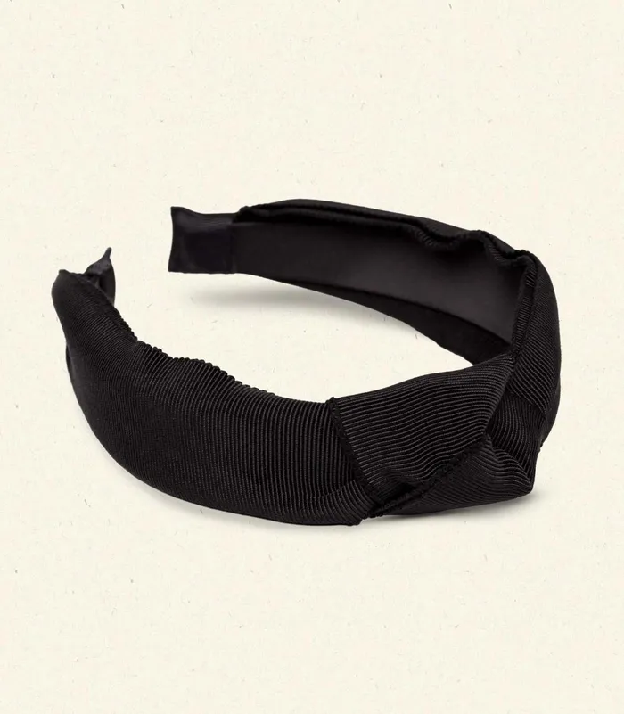 Hair Accessories Women DEN Blanche Knotted Headband Black Grosgrain Hair Accessories Women DEN Blanche Knotted Headband Black Grosgrain