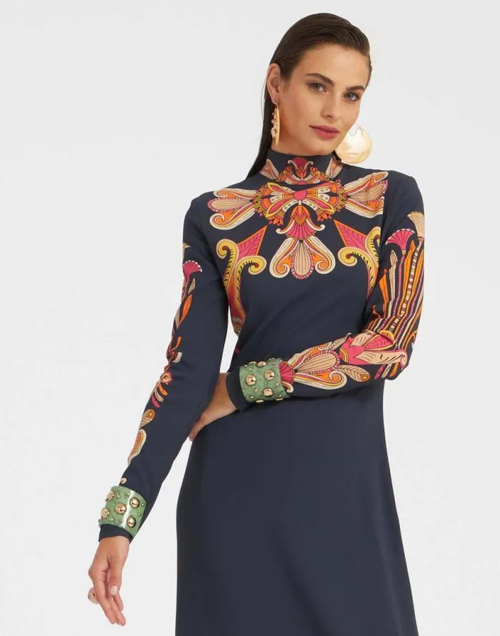 Halle Dress Totem Place Blue Women La Double J Dresses Halle Dress Totem Place Blue Women La Double J Dresses