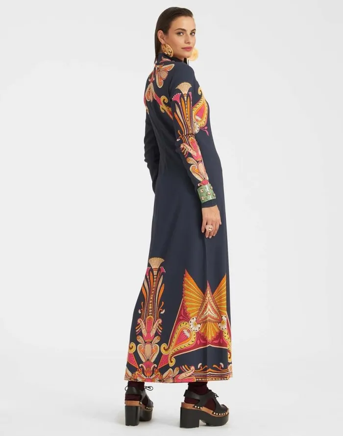 Halle Dress Totem Place Blue Women La Double J Dresses Halle Dress Totem Place Blue Women La Double J Dresses