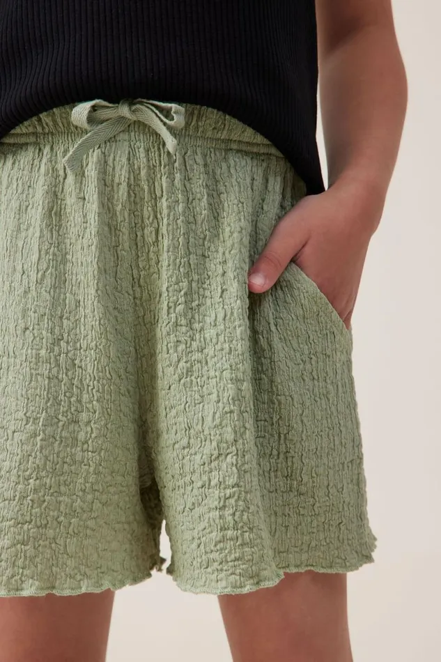 Hallie Short Deep Sage Girls Cotton On Shorts Skirts and Playsuits