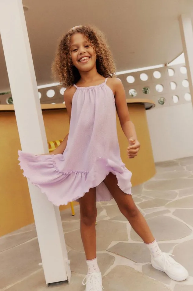 Hallie Tiered Dress Lilac Drop Girls Cotton On Dresses