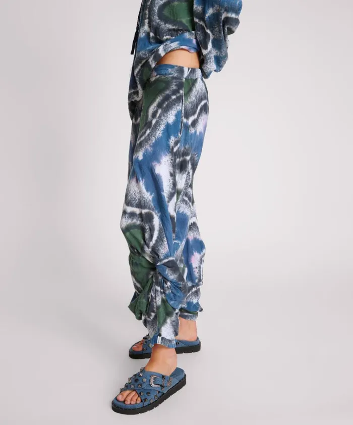HAND PAINTED FLORAL MUSLIN GYPSY PANT Women One Teaspoon Bottoms