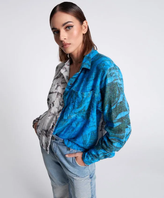 HAND PRINTED CHROMATIC SHIRT Women One Teaspoon Shirts