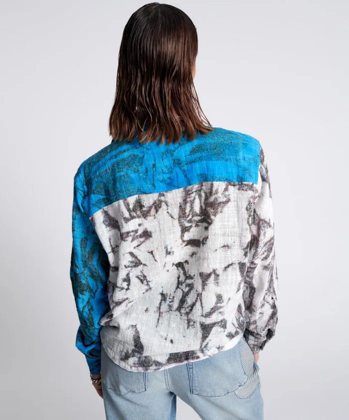 HAND PRINTED CHROMATIC SHIRT Women One Teaspoon Shirts