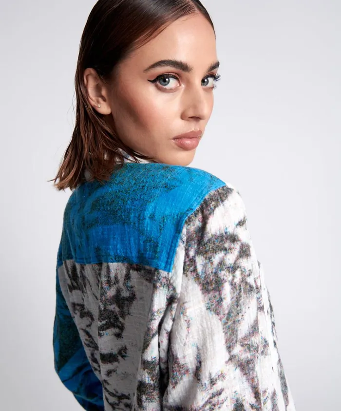 HAND PRINTED CHROMATIC SHIRT Women One Teaspoon Shirts