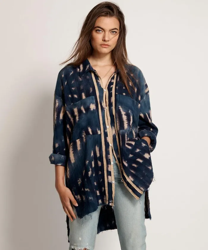 HAND TIE DYE SANTORINI SHIRT Women One Teaspoon Shirts