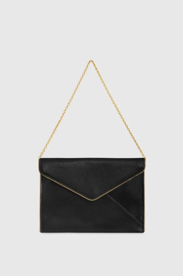 Handbags Clutches Rebecca Minkoff Leo Clutch With Chain Strap Blacklight Gold Handbags Clutches Rebecca Minkoff Leo Clutch With Chain Strap Blacklight Gold