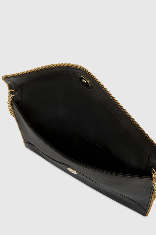 Handbags Clutches Rebecca Minkoff Leo Clutch With Chain Strap Blacklight Gold Handbags Clutches Rebecca Minkoff Leo Clutch With Chain Strap Blacklight Gold
