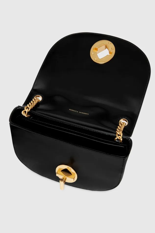 Handbags Crossbody Bags Rebecca Minkoff G Mini Saddle Blackantique Brass
