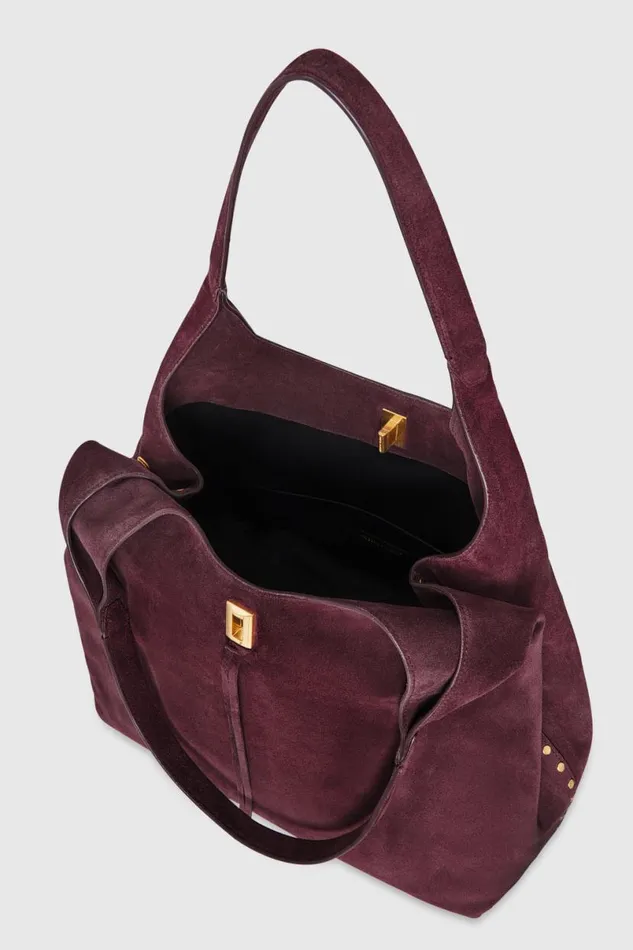 Handbags Shoulder Bags Rebecca Minkoff Darren Signature Carryall Garnet
