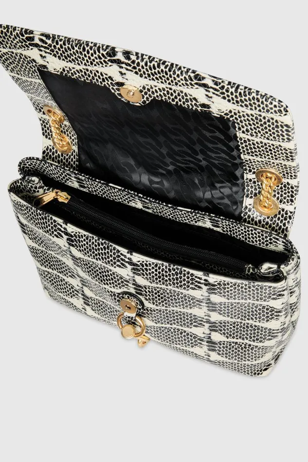 Handbags Shoulder Bags Rebecca Minkoff Edie Flap Shoulder Bag Blackwhite Snake Handbags Shoulder Bags Rebecca Minkoff Edie Flap Shoulder Bag Blackwhite Snake