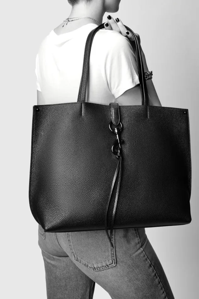 Handbags Tote Bags Rebecca Minkoff Megan Tote Goldblack Shellac