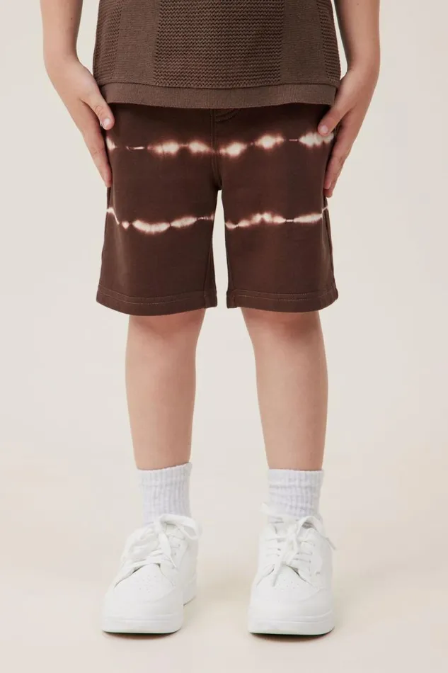 Harlow Longline Fleece Short Hot Choccyvanilla Tie Dye Boys Cotton On Shorts
