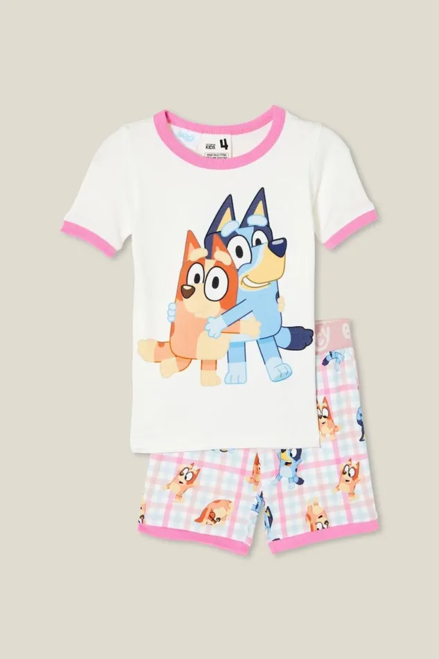 Harlow Super Soft Short Sleeve Pyjama Set License Lcn Blu Vanillachillibingobluey Hugs GirlsBoys Cotton On Sleepwear Harlow Super Soft Short Sleeve Pyjama Set License Lcn Blu Vanillachillibingobluey Hugs GirlsBoys Cotton On Sleepwear
