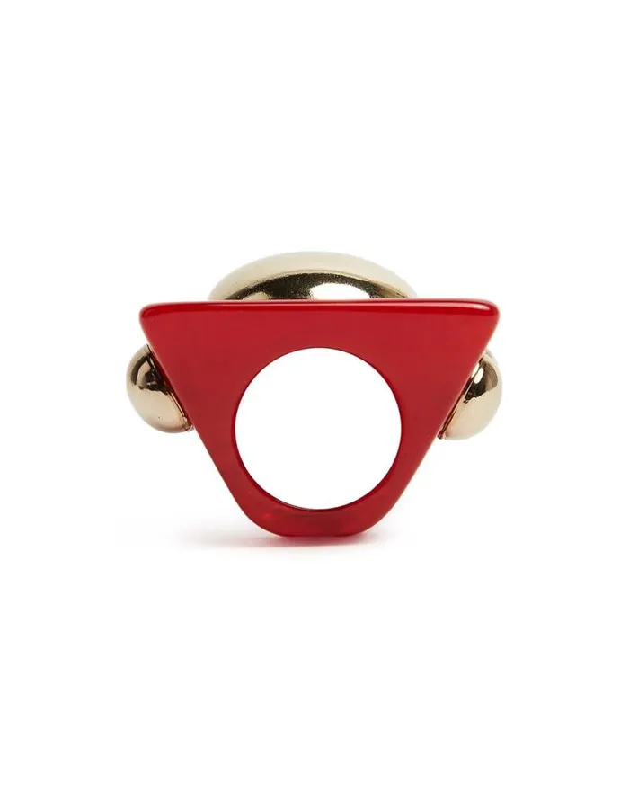 Hathor Square Ring Red Women La Double J Jewelry