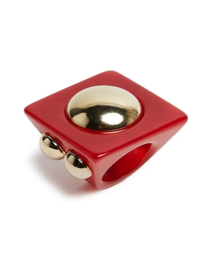Hathor Square Ring Red Women La Double J Jewelry Hathor Square Ring Red Women La Double J Jewelry