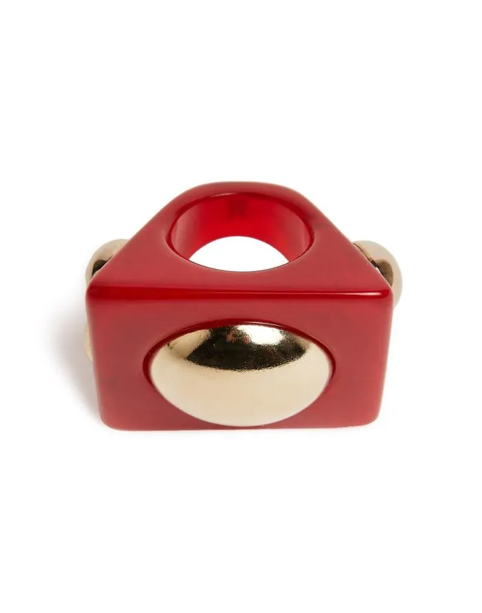 Hathor Square Ring Red Women La Double J Jewelry Hathor Square Ring Red Women La Double J Jewelry