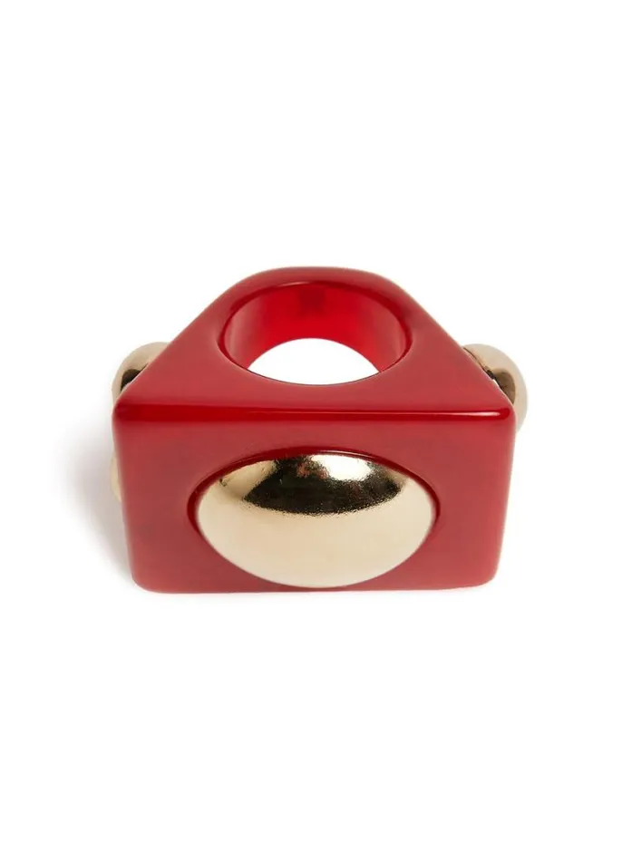 Hathor Square Ring Red Women La Double J Jewelry Hathor Square Ring Red Women La Double J Jewelry