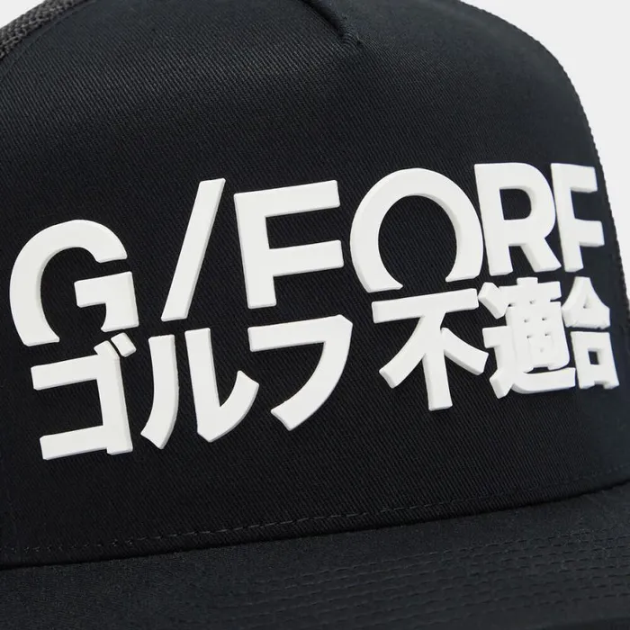 Hats Men GFORE J4 COTTON TWILL TALL TRUCKER HAT Onyx Hats Men GFORE J4 COTTON TWILL TALL TRUCKER HAT Onyx