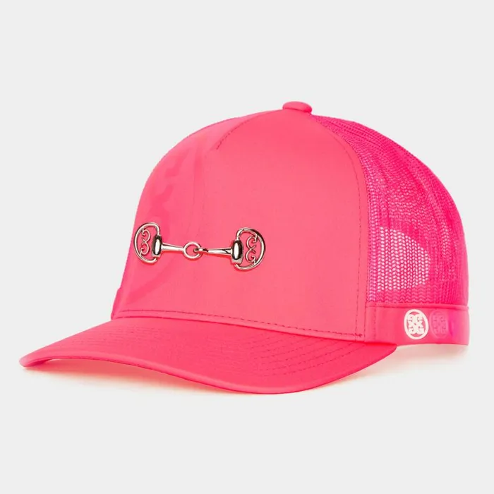 Hats MenWomen GFORE G LINK INTERLOCK KNIT TRUCKER HAT Knockout Pink