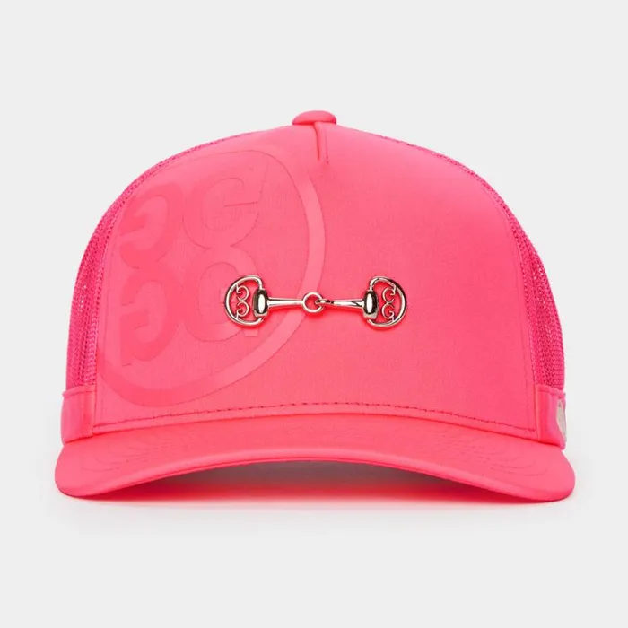 Hats MenWomen GFORE G LINK INTERLOCK KNIT TRUCKER HAT Knockout Pink Hats MenWomen GFORE G LINK INTERLOCK KNIT TRUCKER HAT Knockout Pink