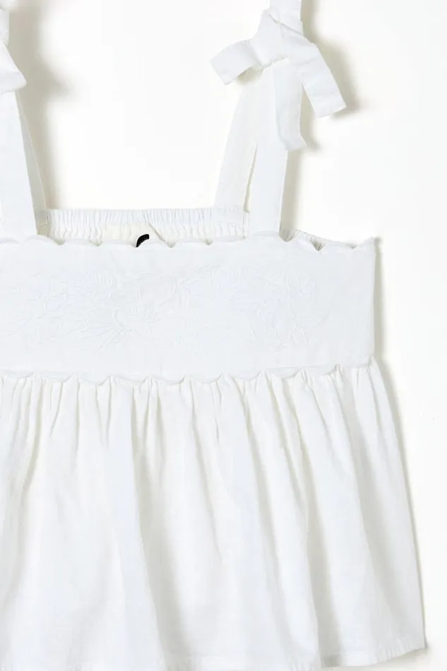 Havana Sleeveless Top White Girls Cotton On Tops and TShirts