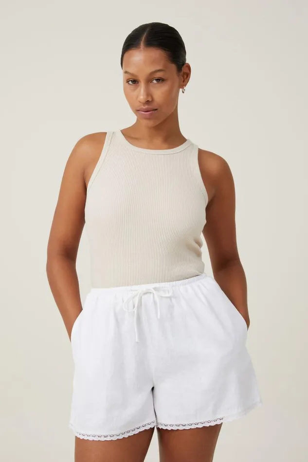Haven Short White Lace Trim Women Cotton On Shorts
