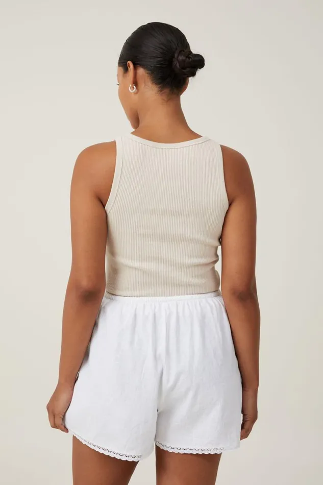 Haven Short White Lace Trim Women Cotton On Shorts