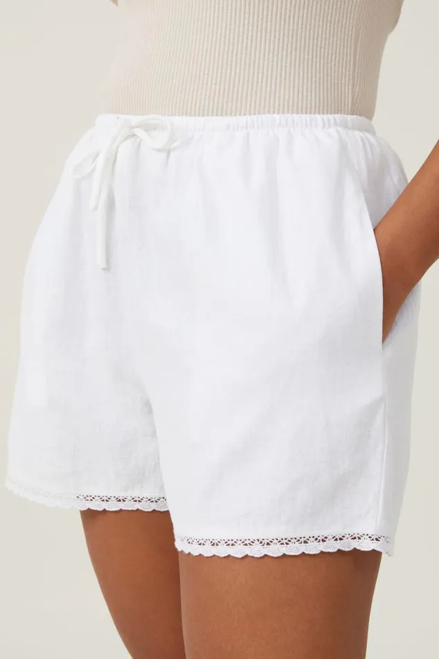 Haven Short White Lace Trim Women Cotton On Shorts