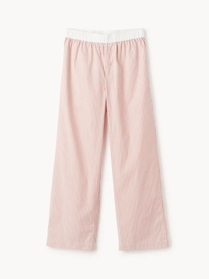 Helsy Organic Cotton Trousers Skinny Stripe Diva Women By Malene Birger Trousers