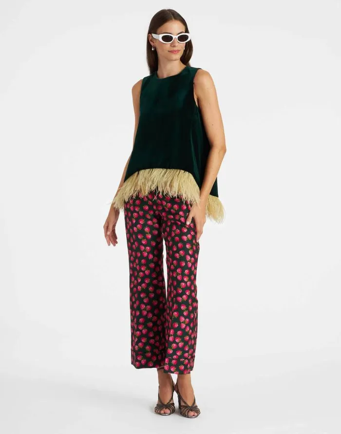 Hendrix Pants Lampone Mini Emerald Women La Double J Shorts and Pants