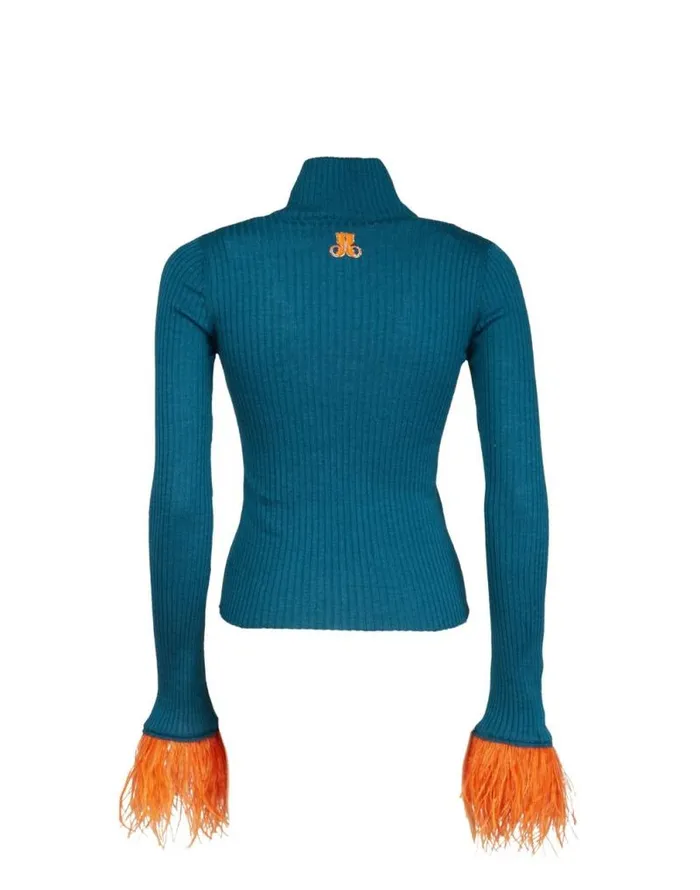 High Kick Top Blue Women La Double J Knitwear High Kick Top Blue Women La Double J Knitwear