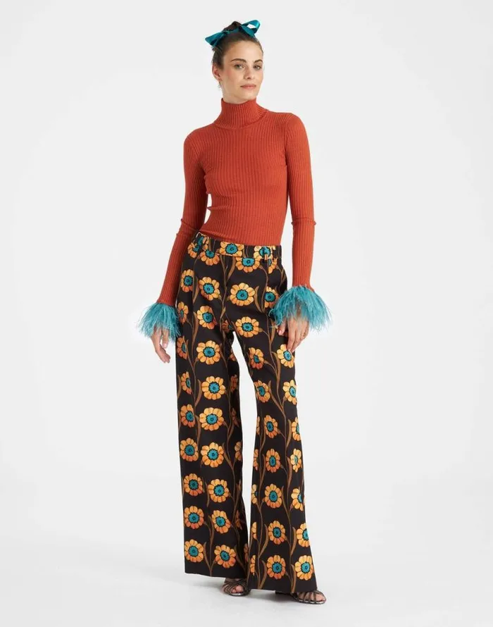 High Kick Top Orange Women La Double J Knitwear High Kick Top Orange Women La Double J Knitwear
