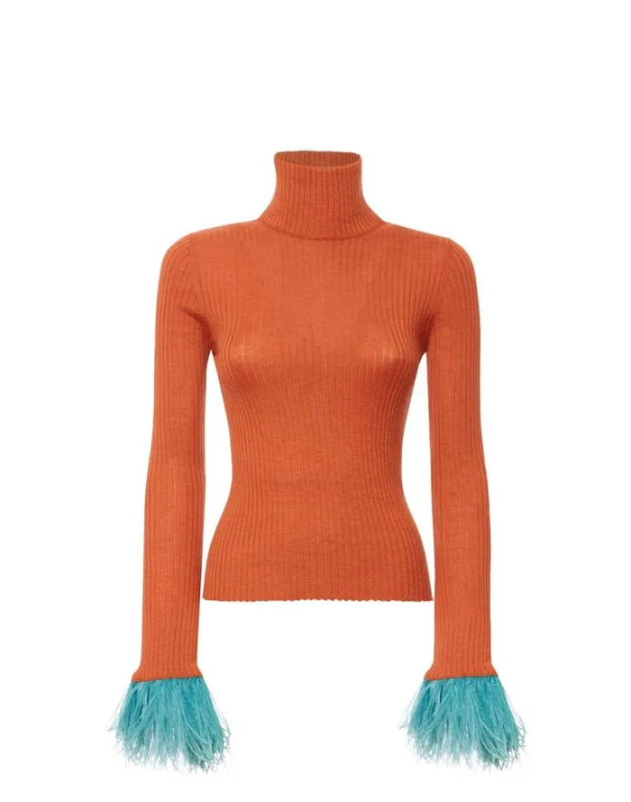 High Kick Top Orange Women La Double J Knitwear High Kick Top Orange Women La Double J Knitwear