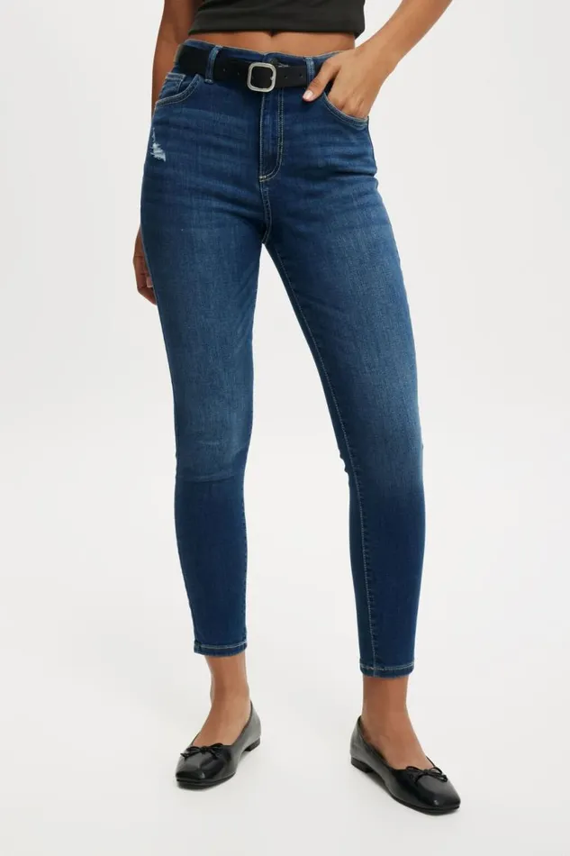 High Rise Skinny Jean Texas Blue Worn Women Cotton On Pants High Rise Skinny Jean Texas Blue Worn Women Cotton On Pants