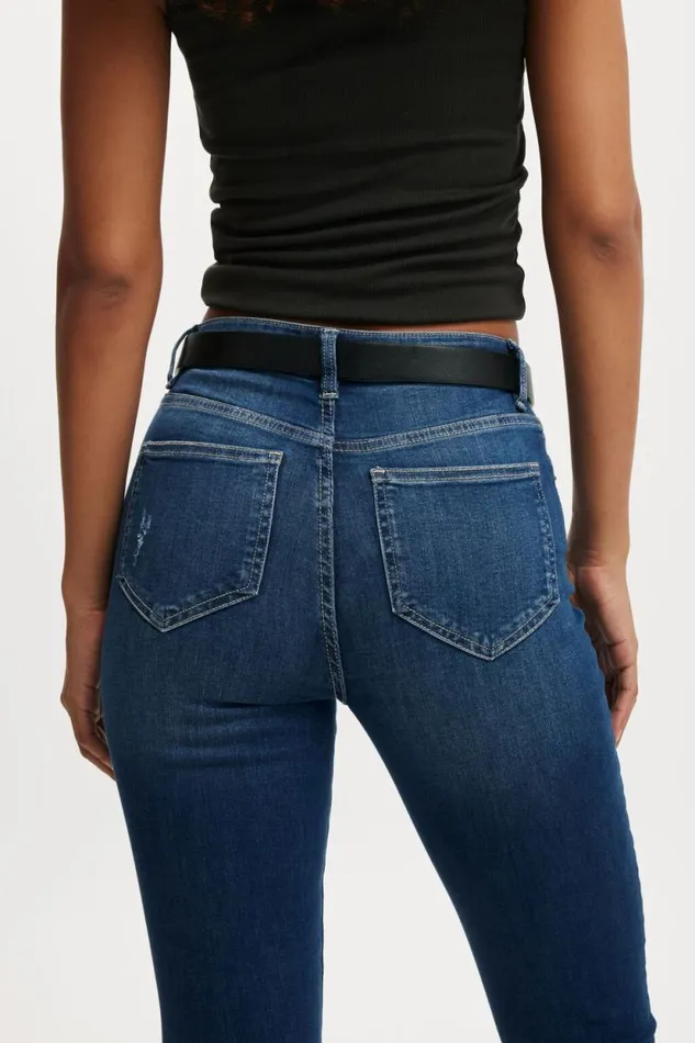 High Rise Skinny Jean Texas Blue Worn Women Cotton On Pants High Rise Skinny Jean Texas Blue Worn Women Cotton On Pants