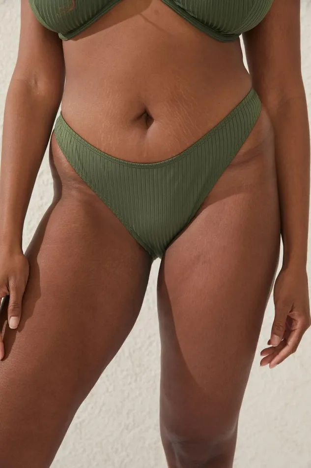 High Side Brazilian Seam Bikini Bottom Khaki Wide Rib Women Cotton On Bikinis High Side Brazilian Seam Bikini Bottom Khaki Wide Rib Women Cotton On Bikinis
