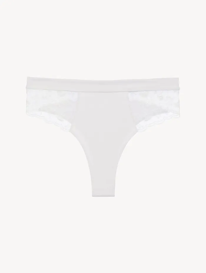 High Waisted Briefs In Lys With Embroidered Tulle Lingerie La Perla Highwaist