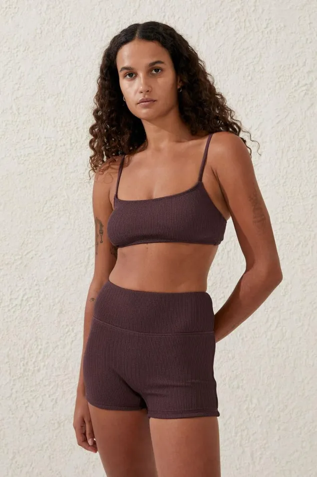 Highwaisted Swim Boyshort Willow Brown Crinkle Women Cotton On Bikinis Highwaisted Swim Boyshort Willow Brown Crinkle Women Cotton On Bikinis