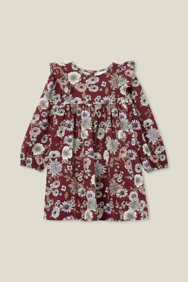 Holly Long Sleeve Dress Vintage Berryannie Floral Girls Cotton On Dresses