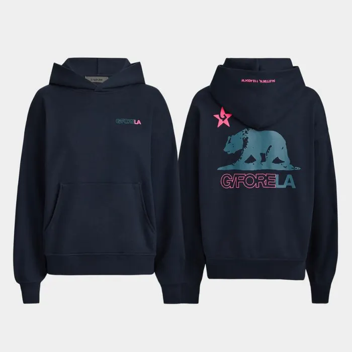 Hoodies and Tees Women GFORE GFORE LA FRENCH TERRY OVERSIZED HOODIE Twilight