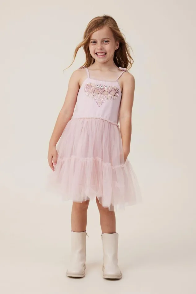 Isabella Dress Up Dress Dusty Pinksparkle Girls Cotton On Dresses
