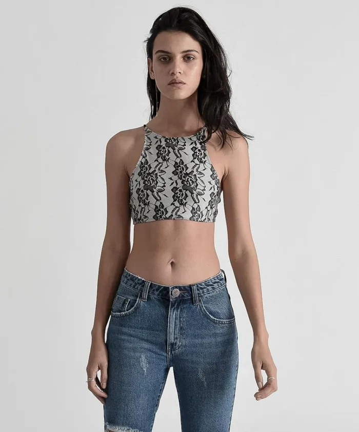 IVORY LOVER BOBBY CROP Women One Teaspoon Tops IVORY LOVER BOBBY CROP Women One Teaspoon Tops