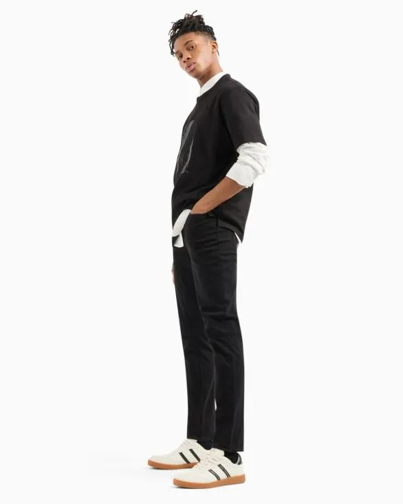 J14 Skinny Fit Jeans In Bull Stretch Cotton Black Men Armani Denim J14 Skinny Fit Jeans In Bull Stretch Cotton Black Men Armani Denim