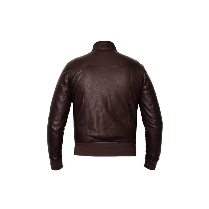 Jacket Men Moreschi Dark Brown Leather Bomber